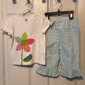 J Khaki Size 4T Set Flower